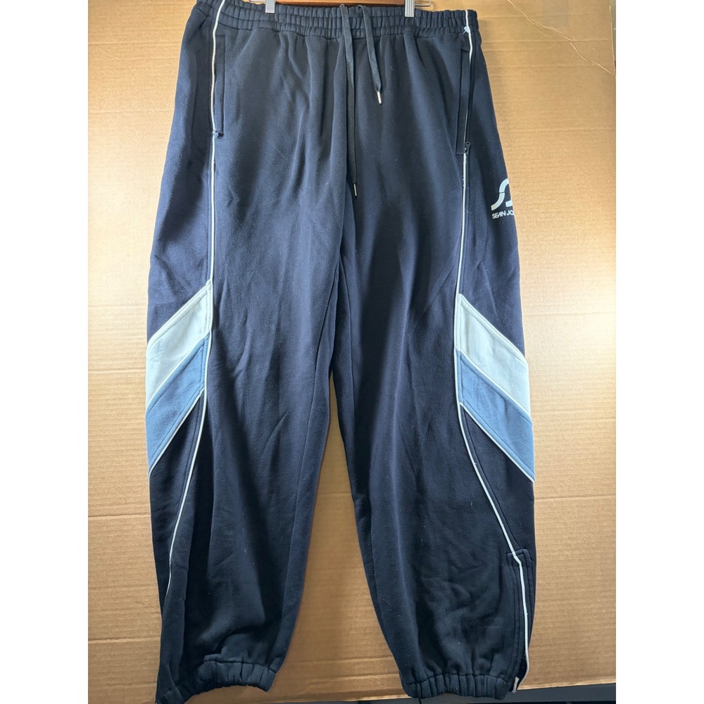 Sean John Tracksuit Set Mens 3XL Navy Blue Full Zip Hoodie Sweatpants Vintag Y2K - Picture 13 of 15